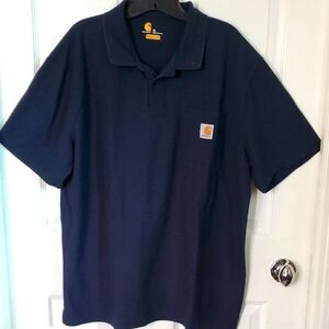 Carhartt Original Fit Men's Navy Blue Polo Shirt - Size XL